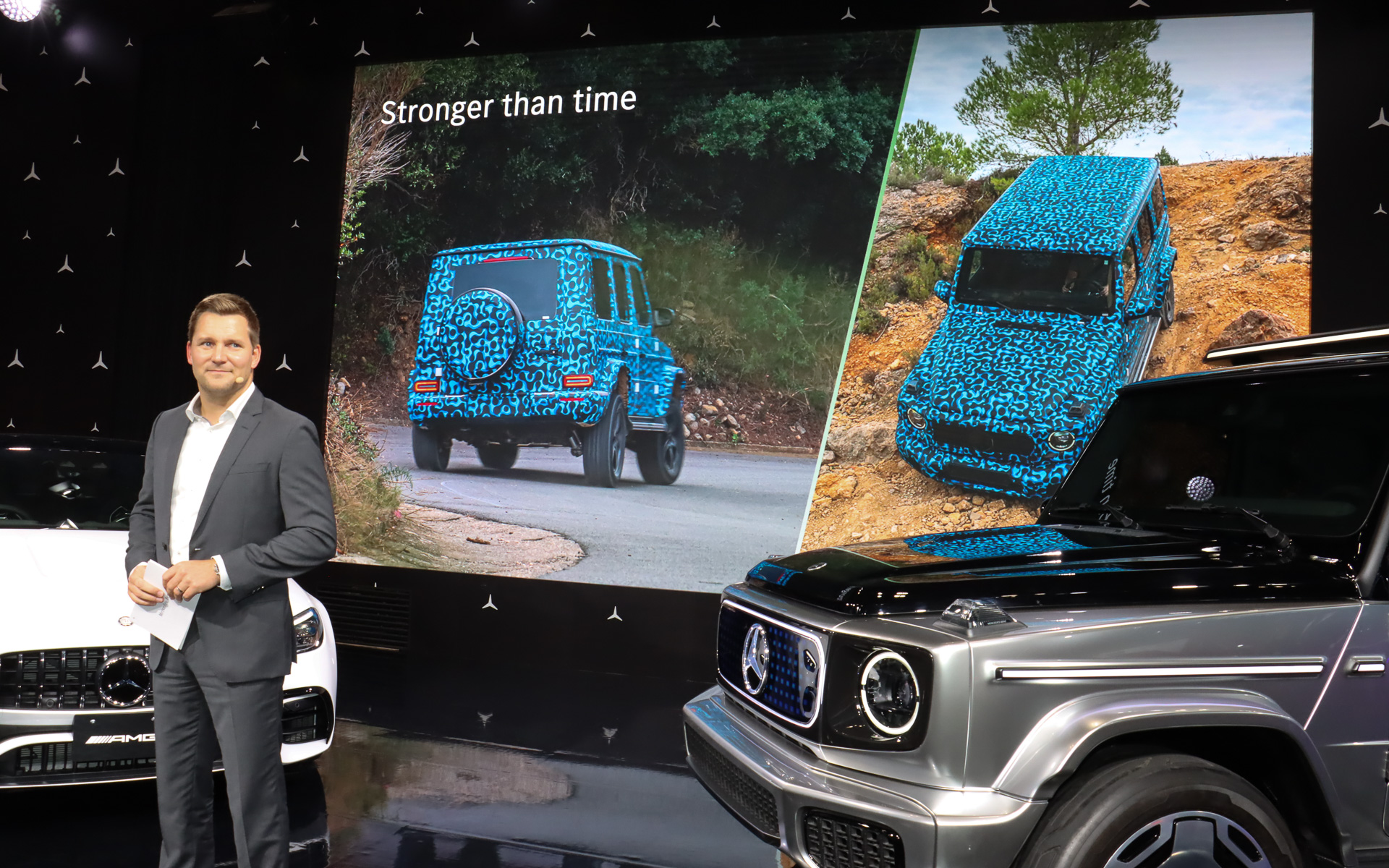 “電動化されたGクラス”は発売に向け、開発テストの最終段階で過酷なオフロード走行テストを重ねているという