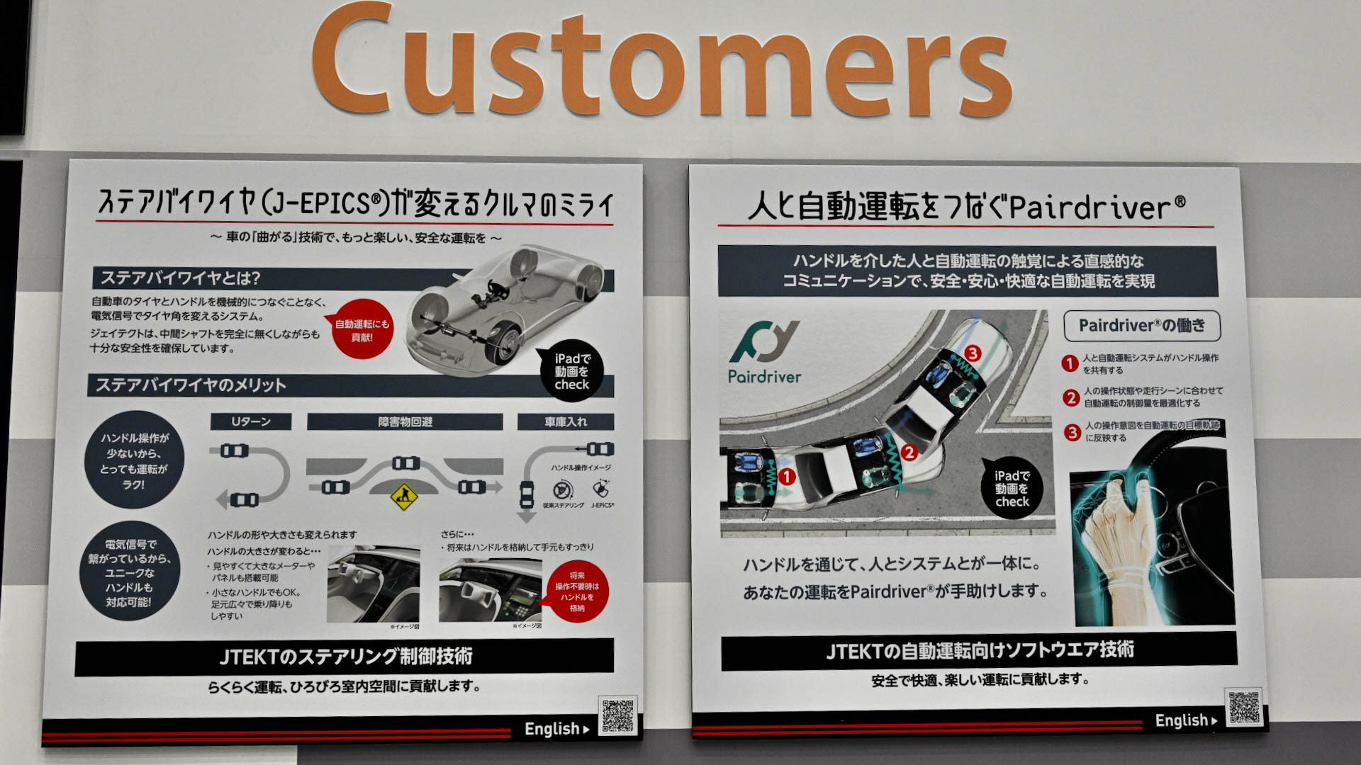 ジェイテクトのステアバイワイヤ