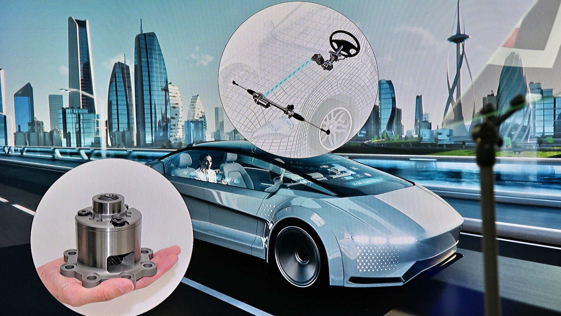 EVに活用されたジェイテクト製品のイメージ