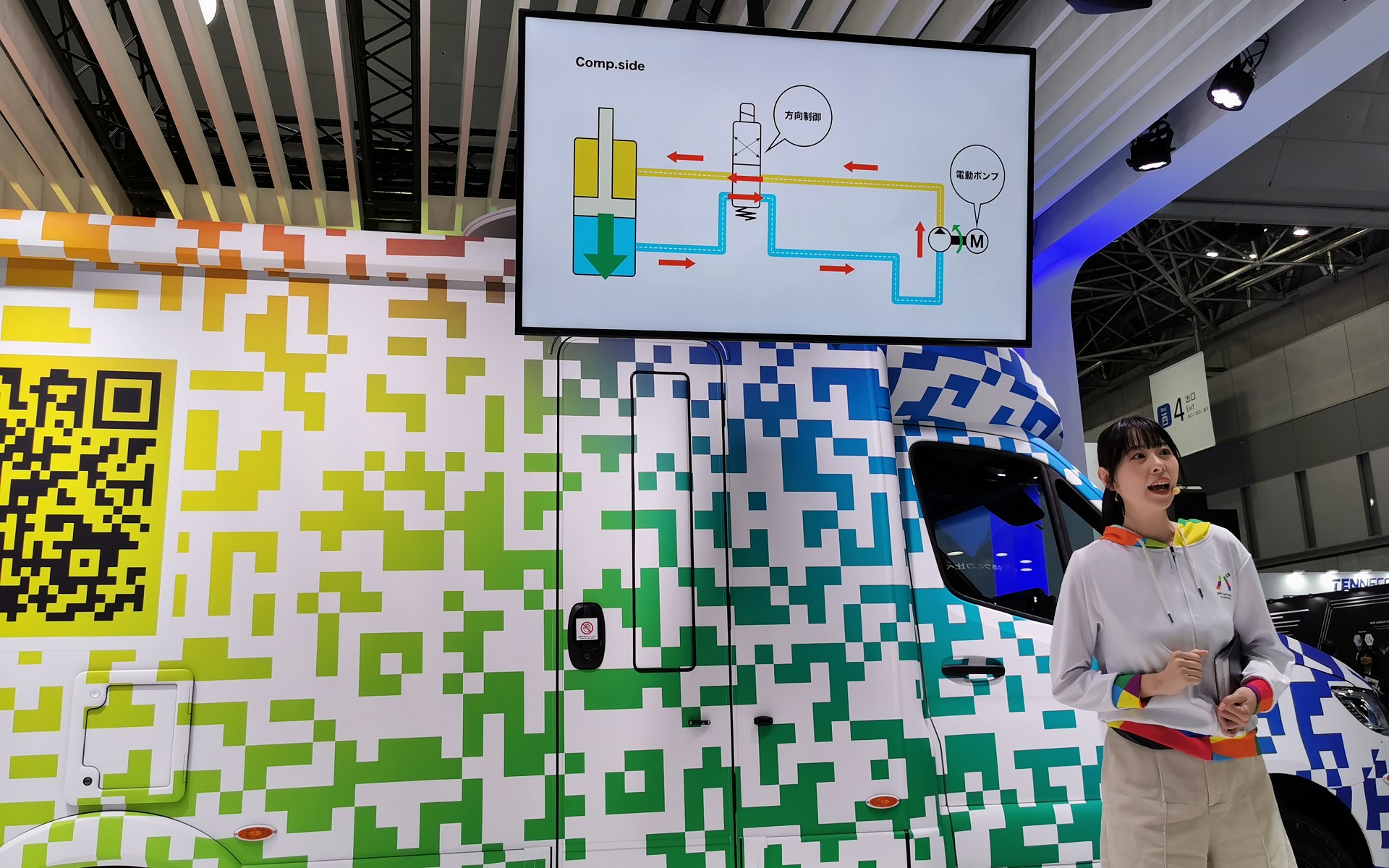 フルアクティブサスペンションのデモンストレーションも行っている