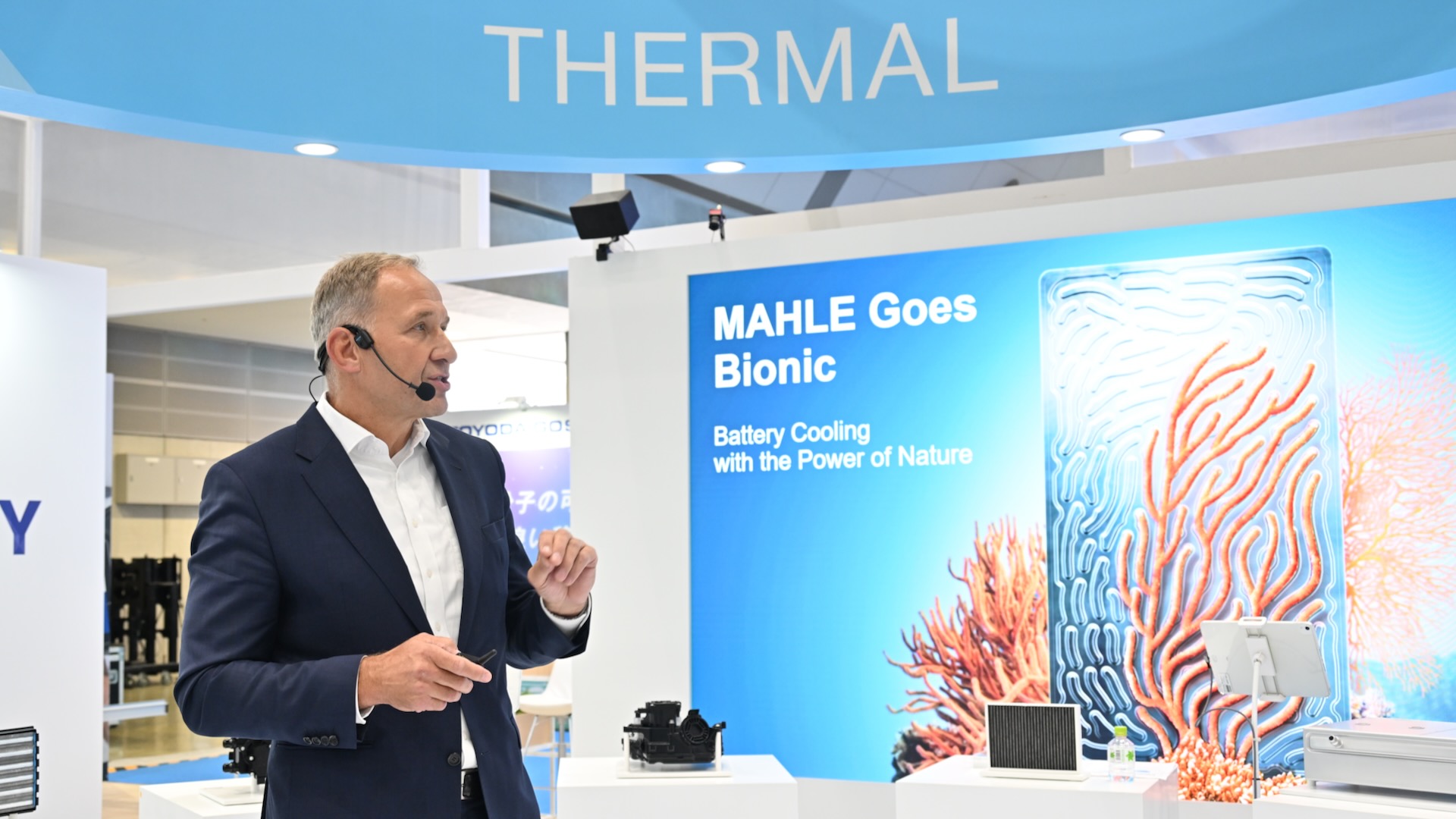 マーレはアルンド・フランツ社長が来日し、プレゼンテーションを行なった