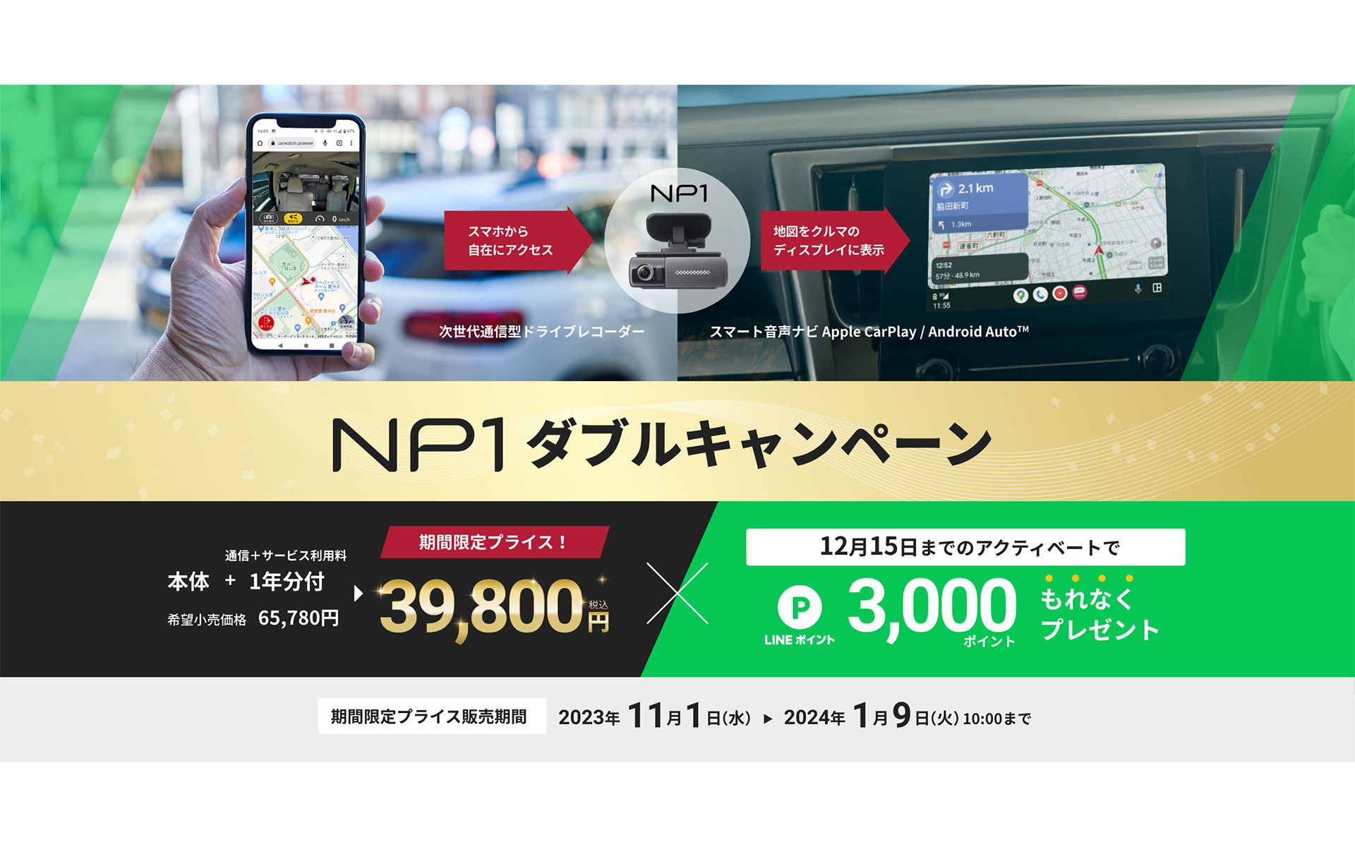 「NP1」の大型キャンペーンを期間限定で実施