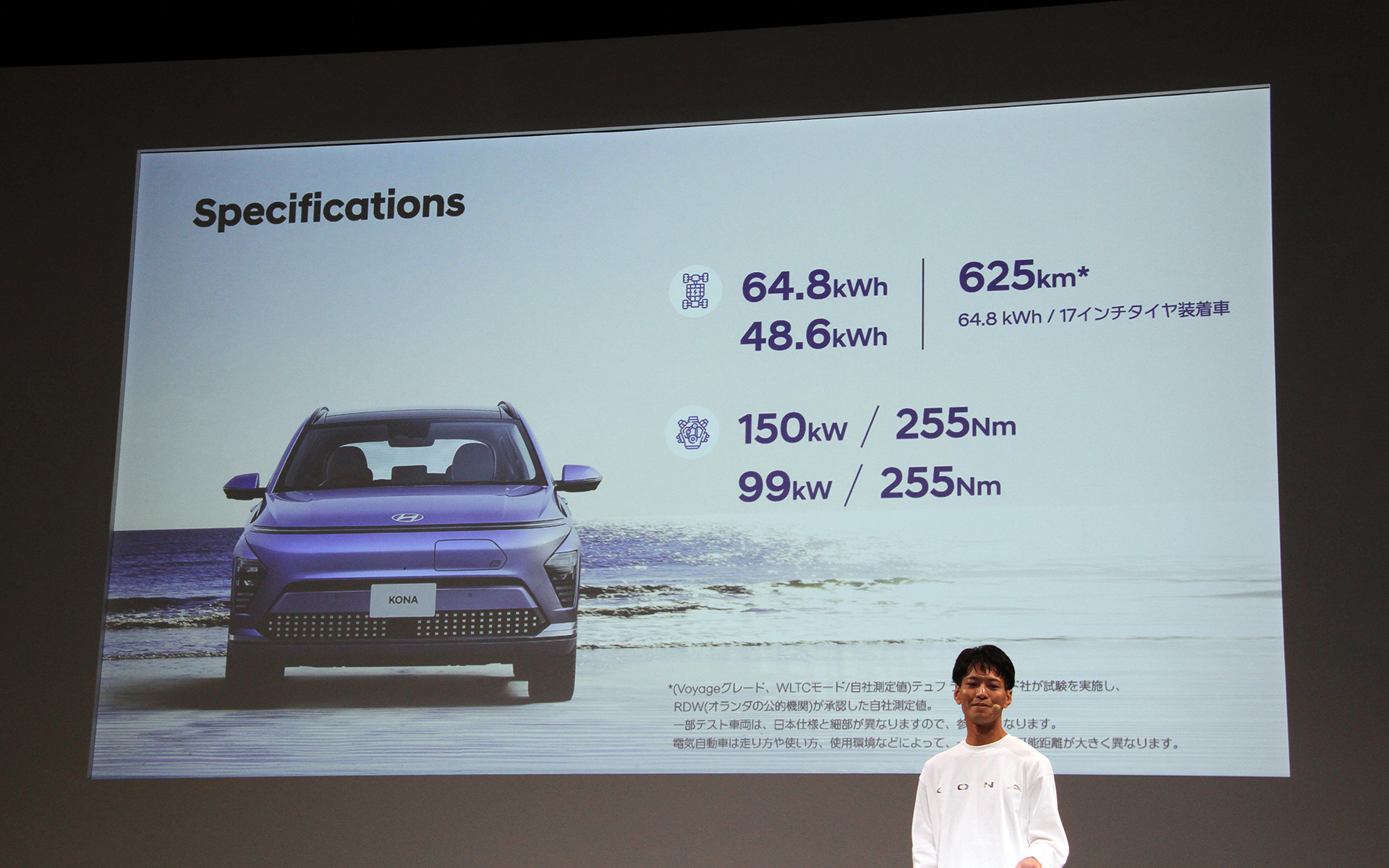 新型コナのバッテリ容量やモーターの出力について