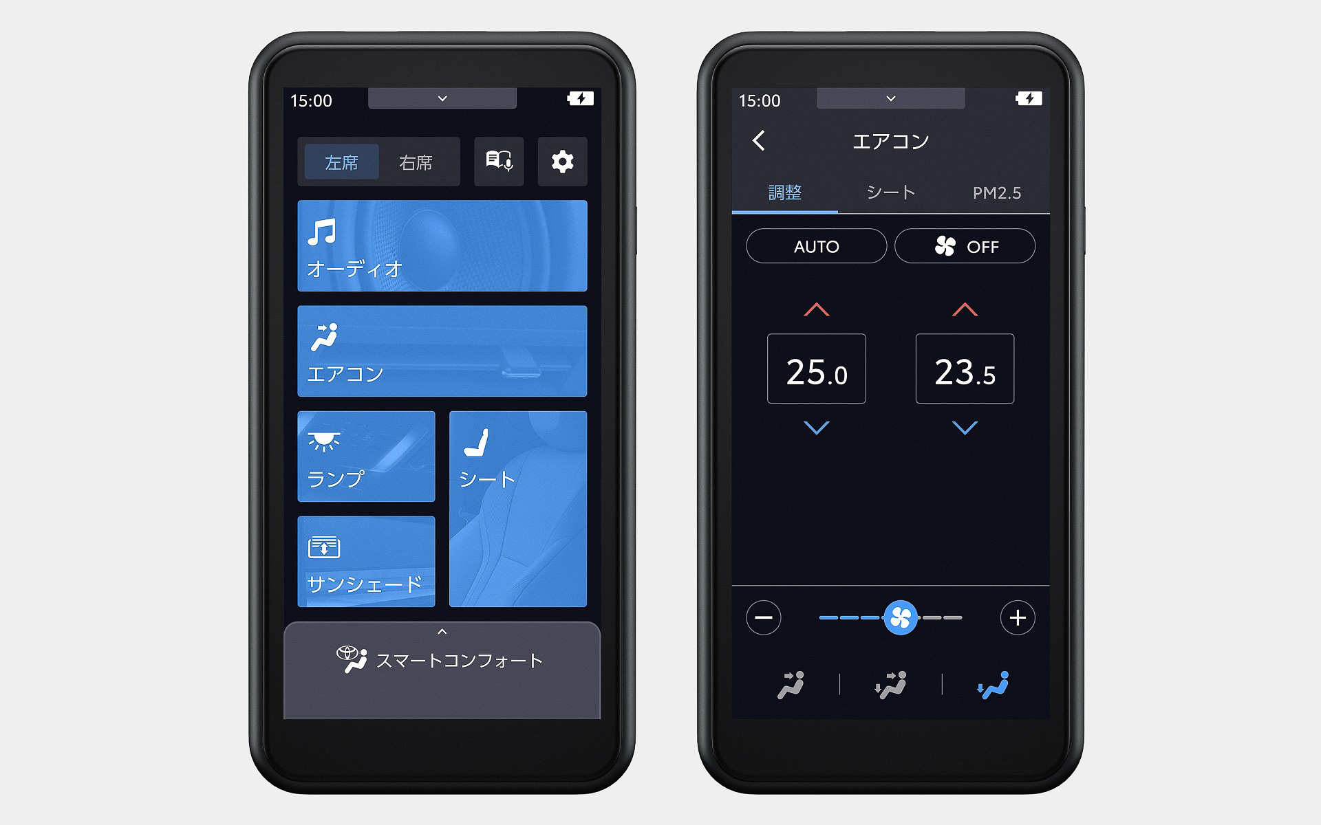 シャープが製品化した「リヤマルチオペレーションパネル」