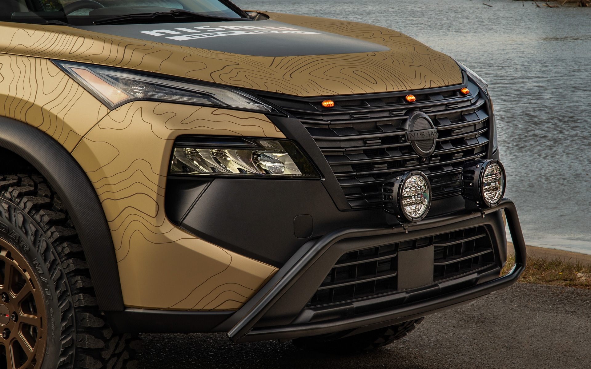 NISMO プロトタイプ6インチ丸型ドライビングライト付きオフロードフロントバンパーガード