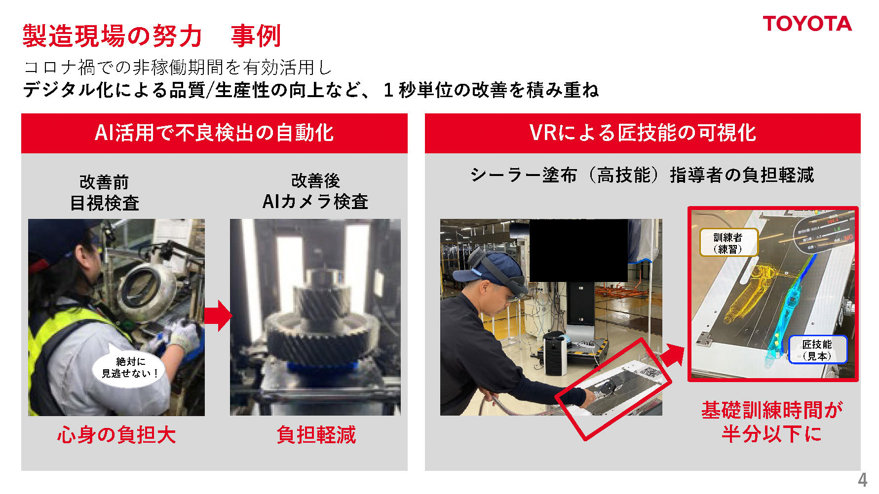 製造現場の努力