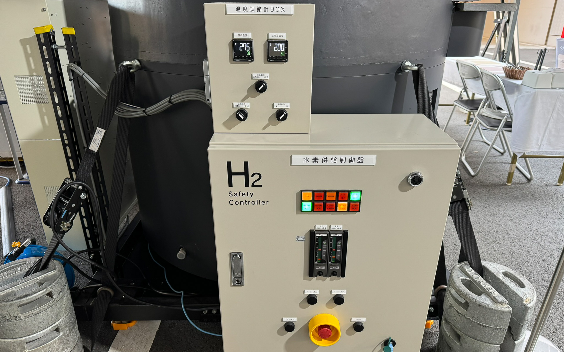 水素の制御盤