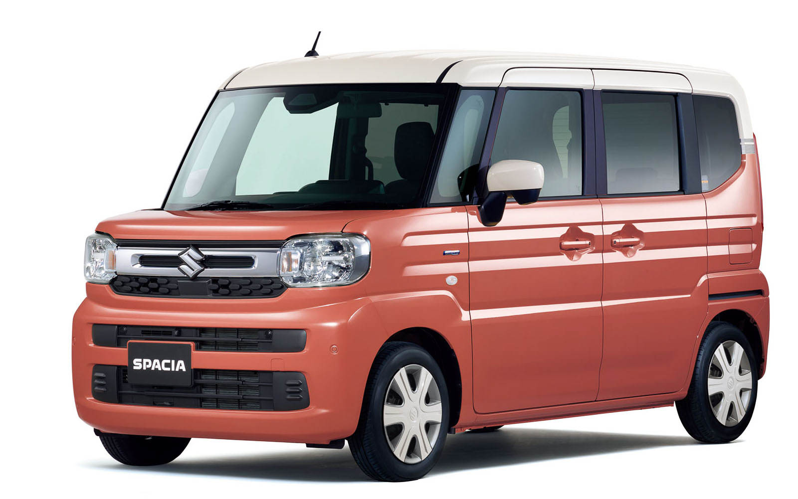 スペーシア HYBRID X（コーラルオレンジメタリック ソフトベージュ2トーンルーフ）