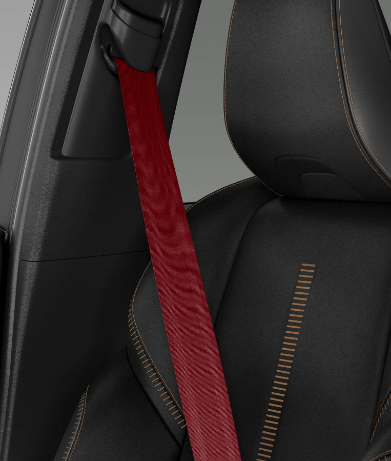 シートベルト：ダークローズ