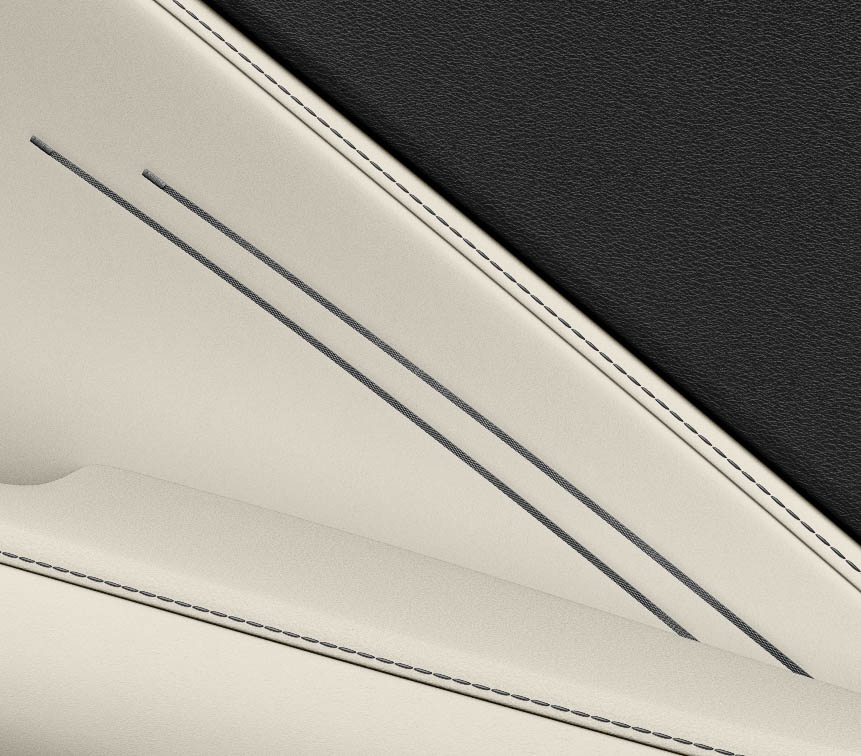 セミアニリン本革ソリスホワイトトリム刺繡：タイプB