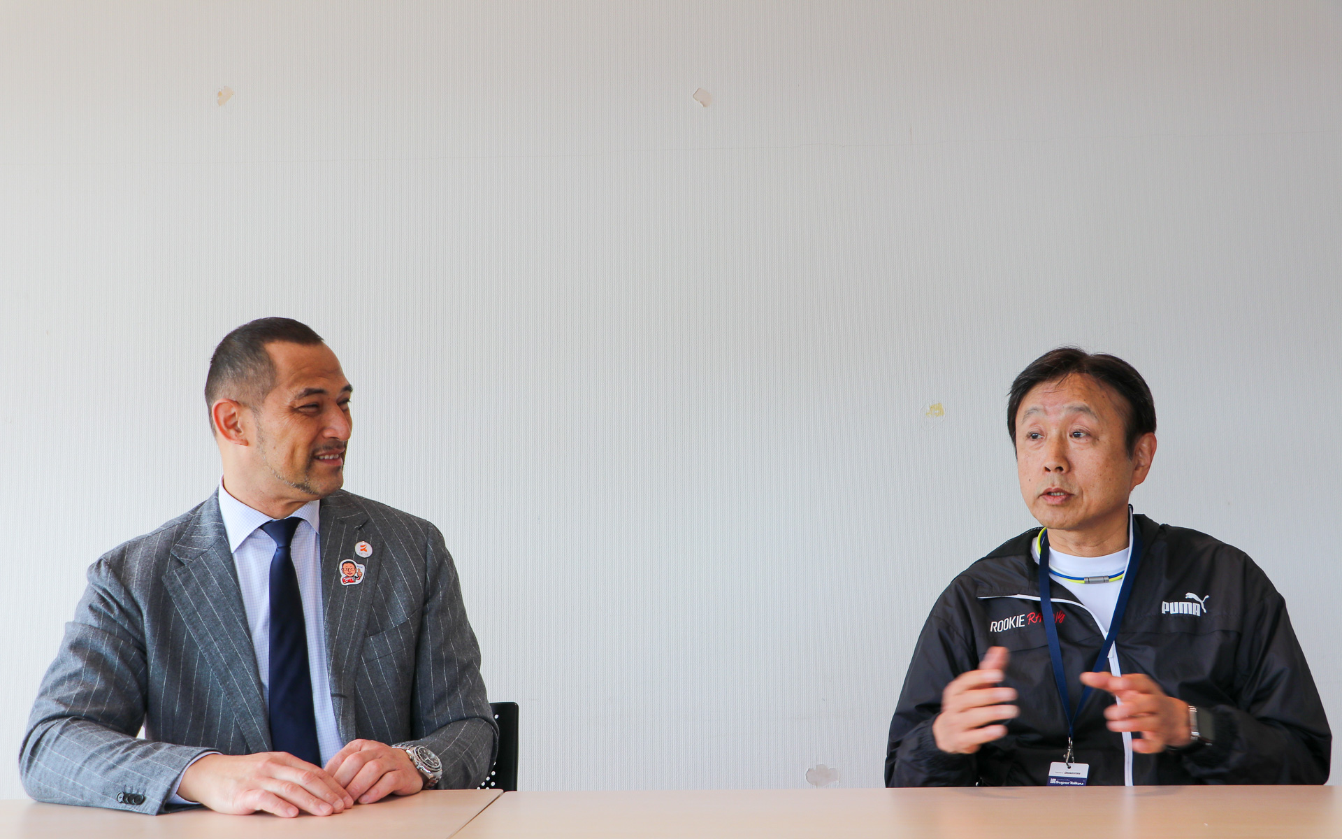 記者会見ではスポーツ審議会会長も務めるトヨタ自動車 Chief Privacy Officerである早川茂氏も同席した