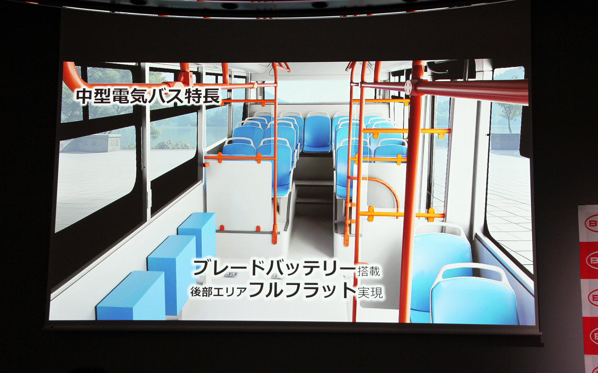 J7の特徴はブレードバッテリーの搭載と後部エリアのフルフラット化