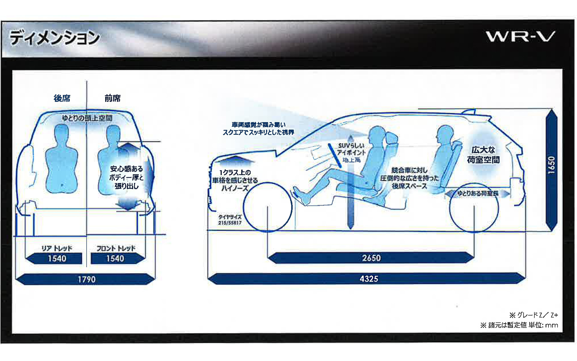 WR-Vのディメンション