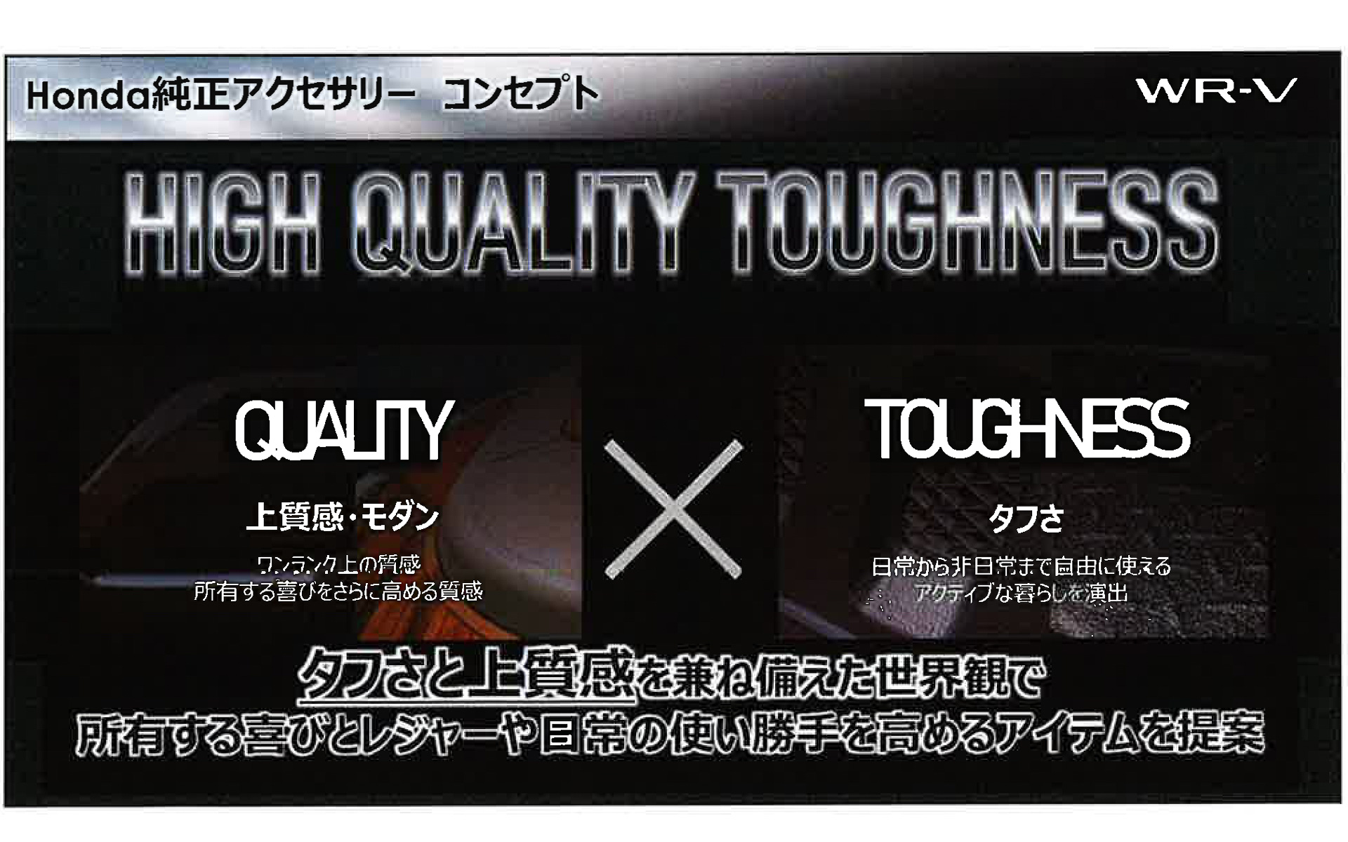 WR-V純正アクセサリーのコンセプト