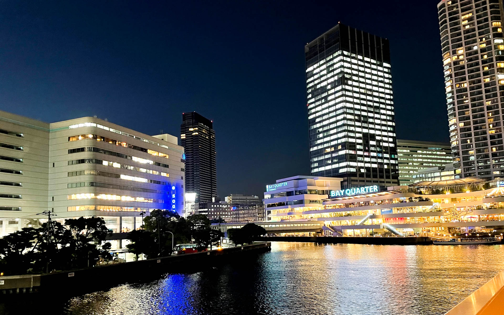 全く関係ないですが、港町横浜らしい光景と思って撮りました。対岸からはクルーズ船が出航していきます