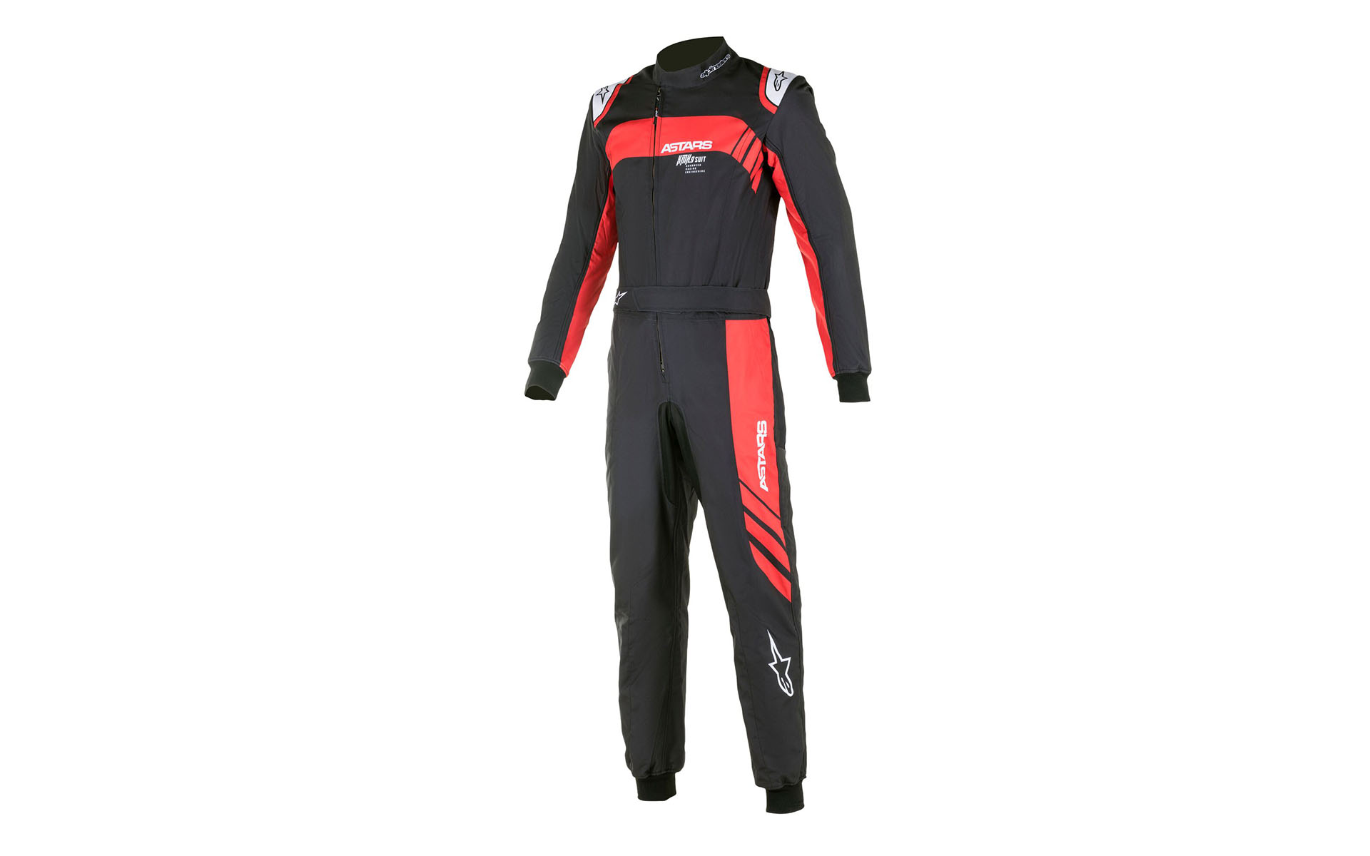 KMX-9 V3 S GRAPHIC 3 SUIT。サイズは120-130-140-150（アスレチックレギュラーフィットデザイン）、カラーは13 BLACK RED