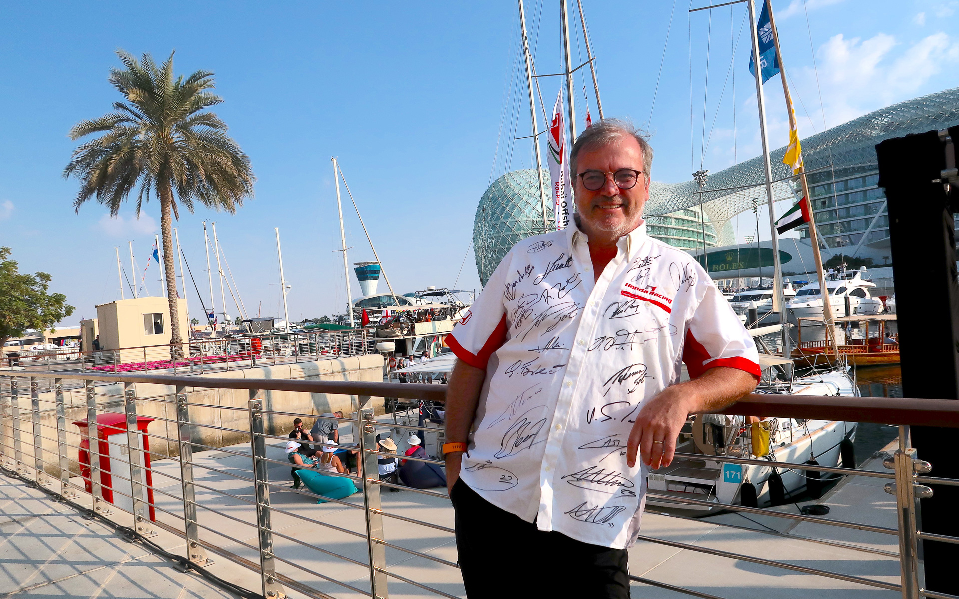 ホンダF1のホスピタリティハウスを運営していたイギリス人のデイブ・フリーマン氏。ホンダF1との関係がとても長い1人