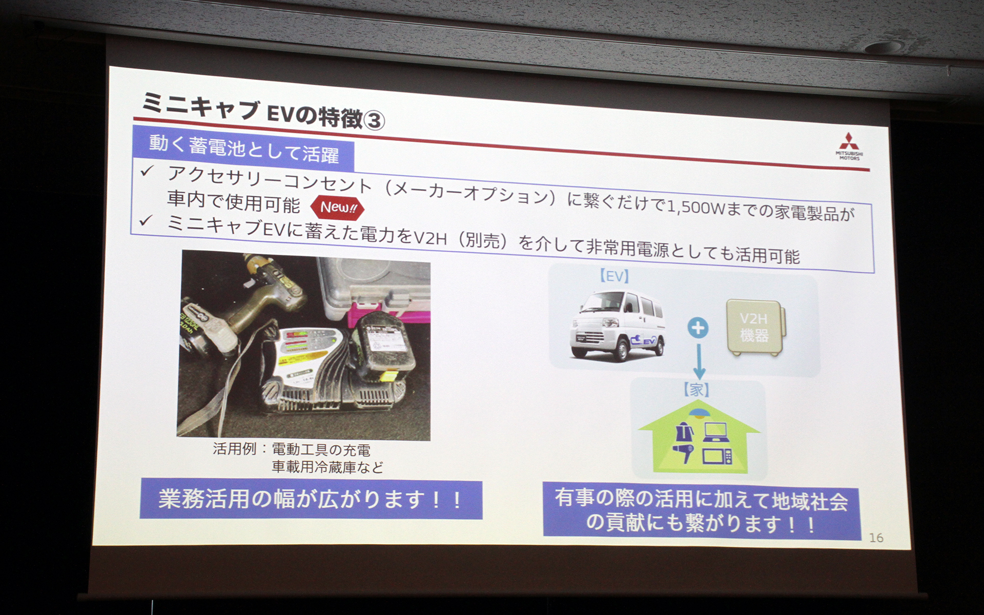 蓄電池としても活用できる