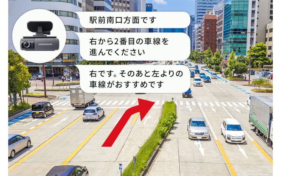 進むべきレーンも教えてくれる