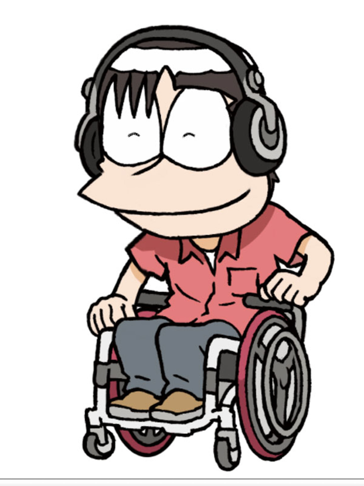 どうもアカザーっす！　23年目の車いすユーザーです。（イラスト・水口幸広）