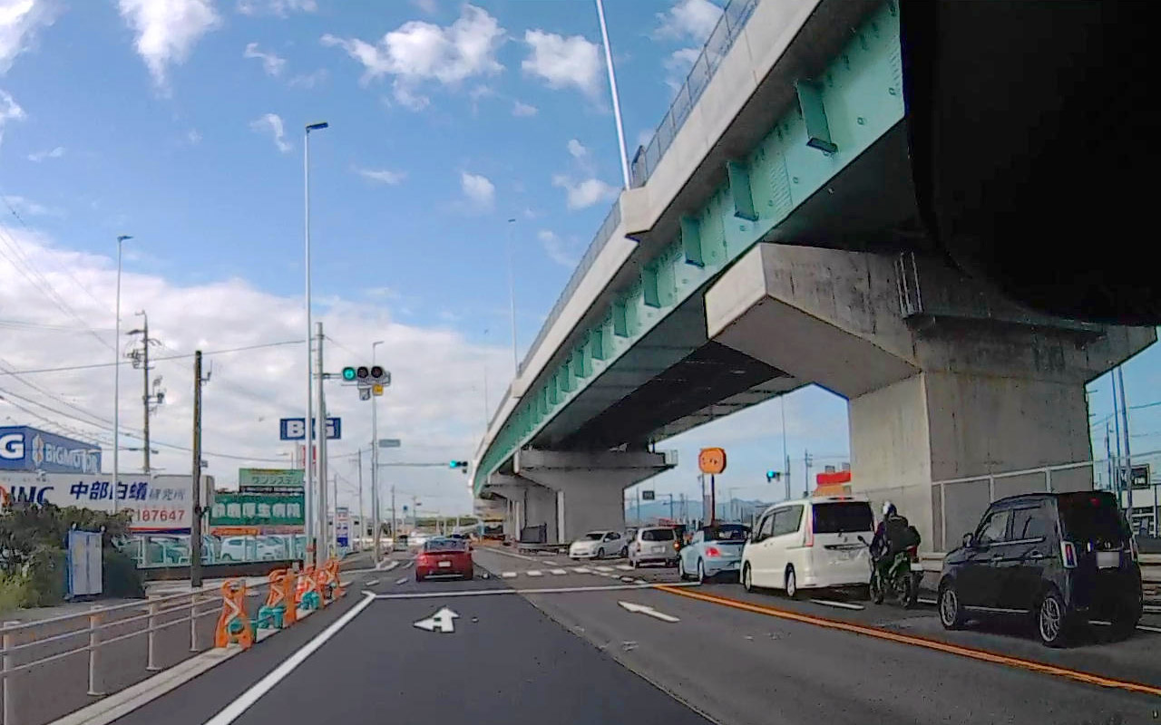 中勢バイパスと国道23号の合流地点、ほぼ完成の様相