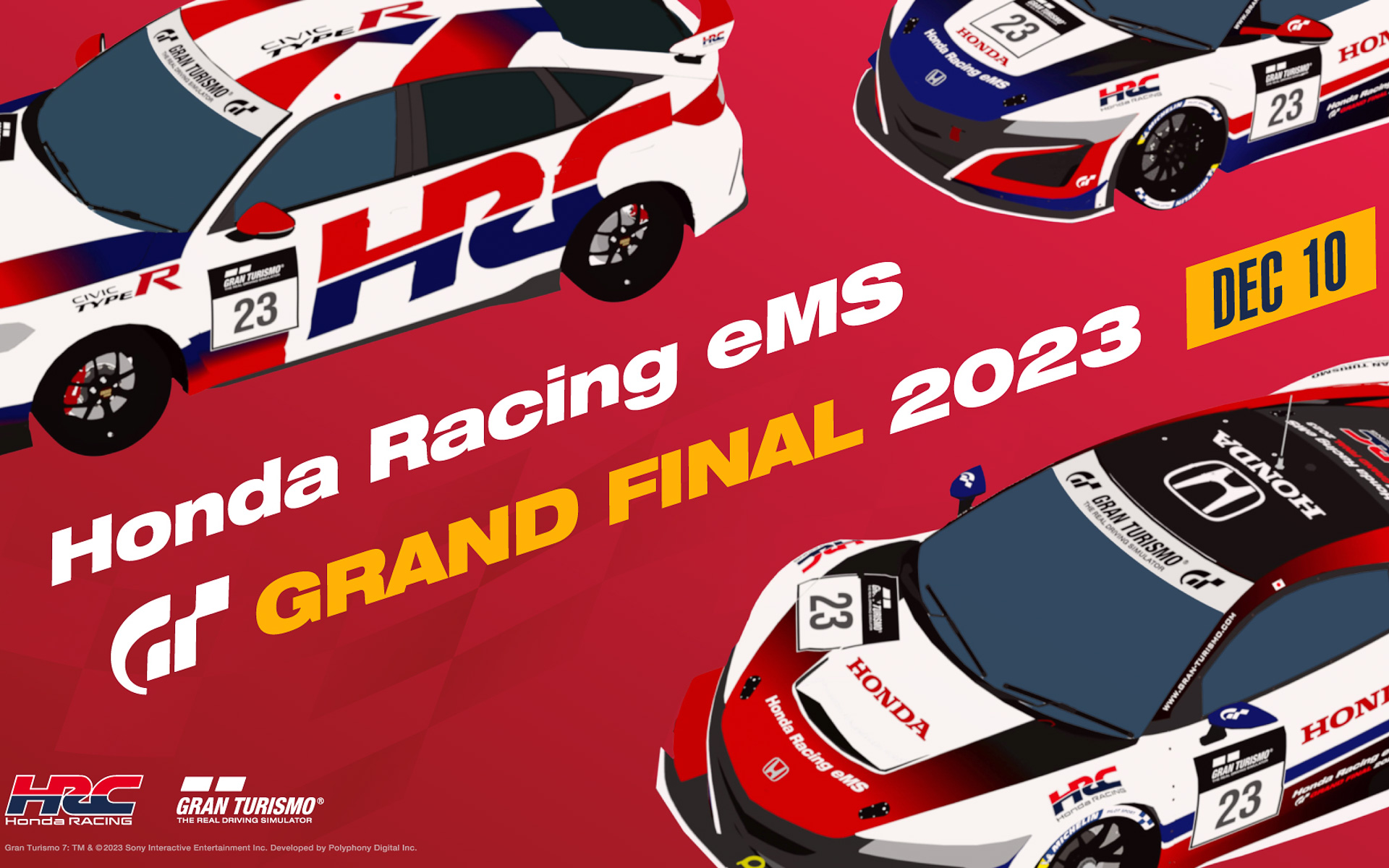 グランツーリスモ7でシビックTYPE R乗り日本一を決める大会「GT Grand Final 2023」が開催される