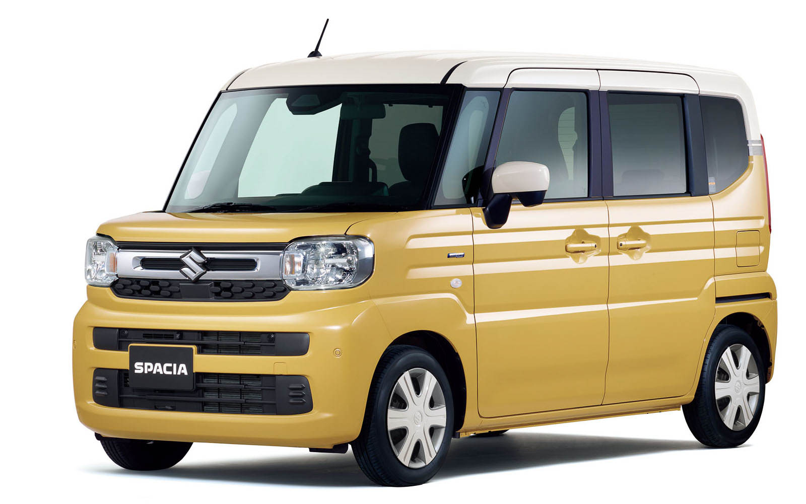 新型スペーシア（ミモザイエローパールメタリック ソフトベージュ2トーンルーフ）