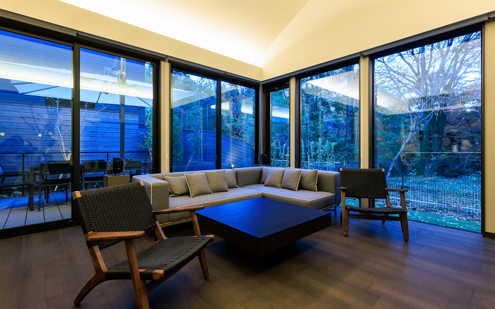 全室100m<sup>2</sup>以上の空間を有するRakuten STAY VILLA 日光。全室にプライベート天然温泉やサウナ、外気浴デッキを完備しており、非日常を堪能できました