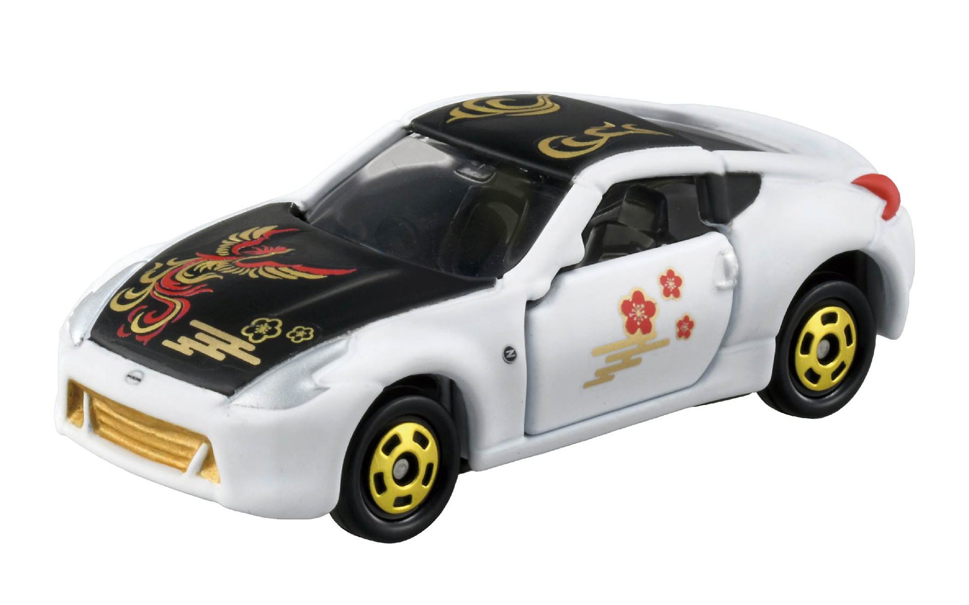 日産 フェアレディZには、金運・平和・幸運をもたらす、縁起のよい美しい動物の鳳凰をデザイン