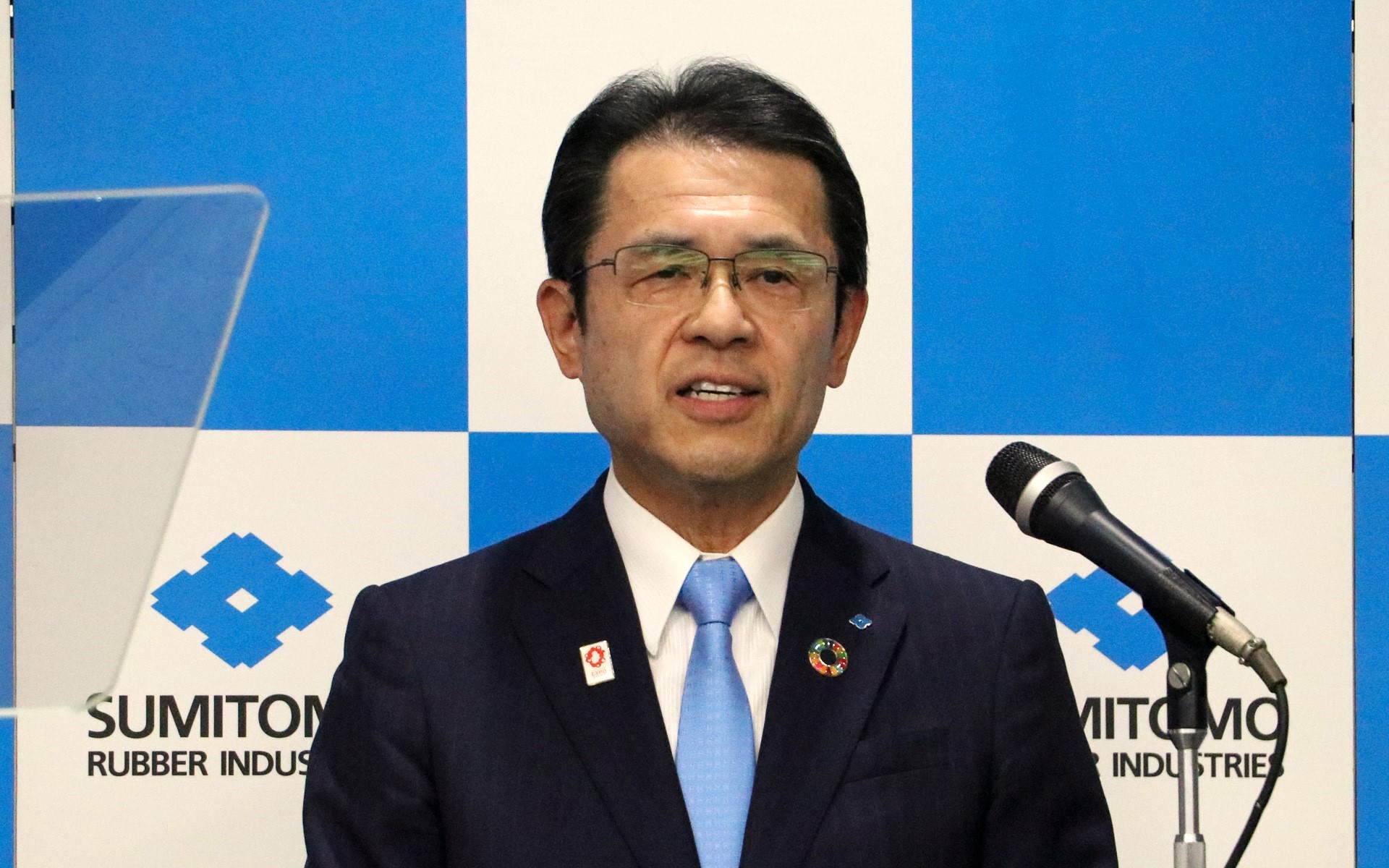 年末恒例の記者会見を4年ぶりに行なった住友ゴム工業株式会社 代表取締役社長 山本悟氏
