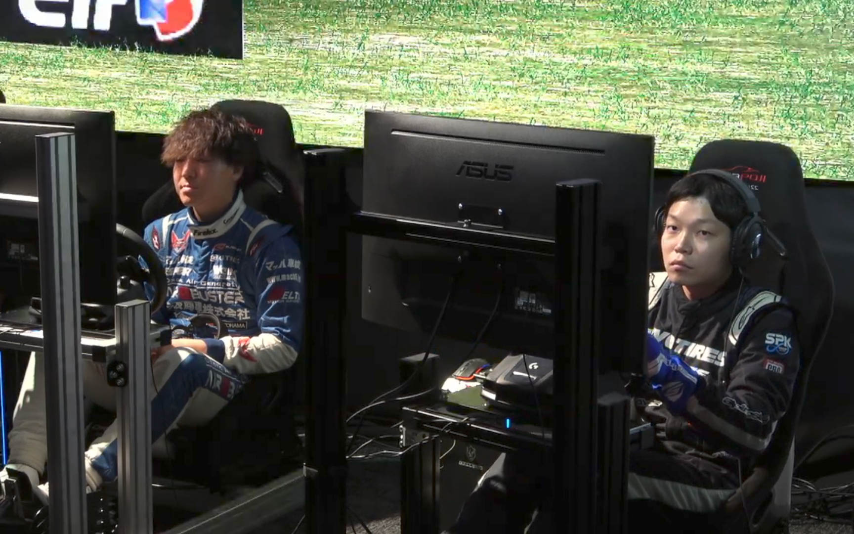 eモータースポーツレーサーの武藤壮太選、宮園拓真選手、佐々木唯人選手、冨林勇佑選手と、リアルモータースポーツレーサーの山下健太選手、大湯都史樹選手、小山美姫選手、佐藤蓮選手がタッグを組んで1vs1のマッチレースとセミ耐久レースを行なった