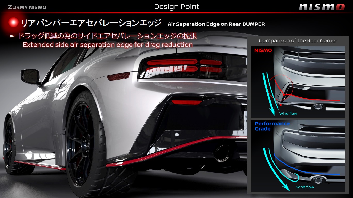 空力関係はGT-Rのモデルイヤー24（MY24）の知見を活かしたものになる