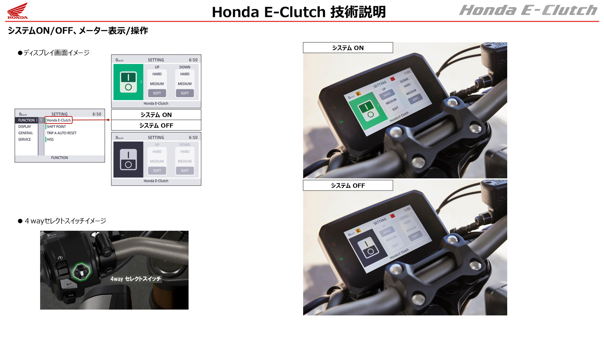 Honda E-Clutchの技術プレゼンテーション