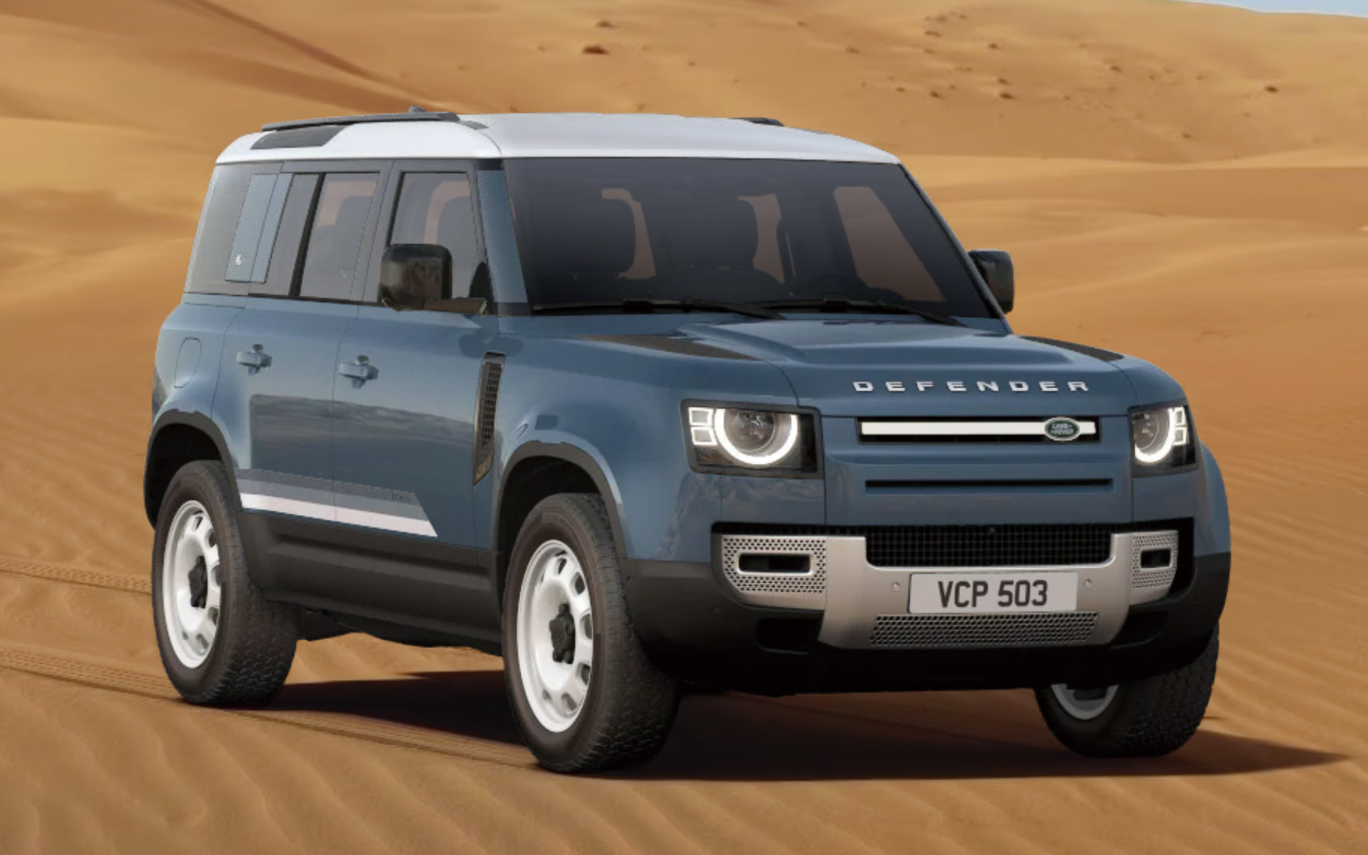 タスマンブルーのボディカラーに、フジホワイトのコントラストルーフ、コントラストテールドア、デカール（限定120台）