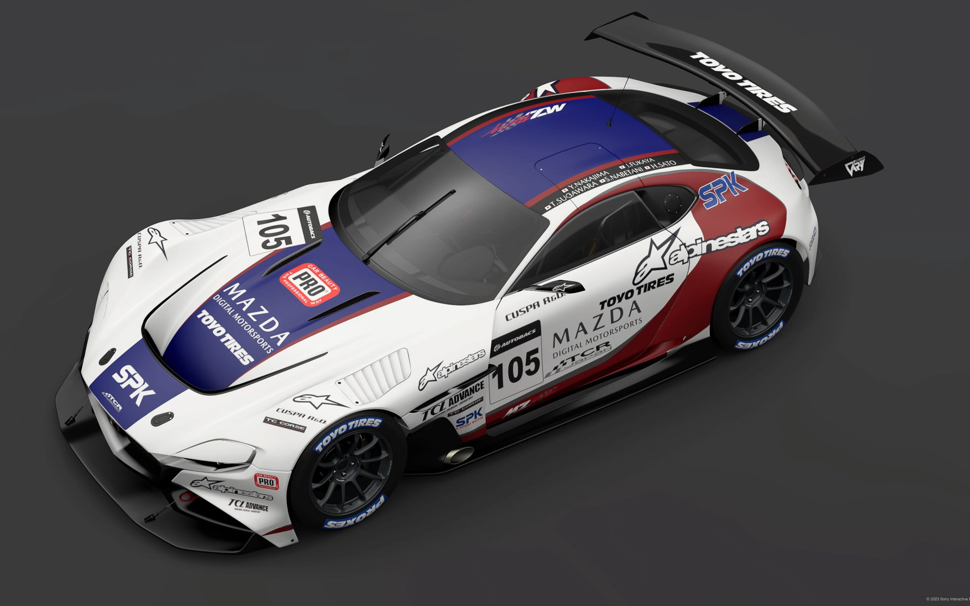 マシンのカラーリングはリアルで走らせているロードスターと同じデザイン