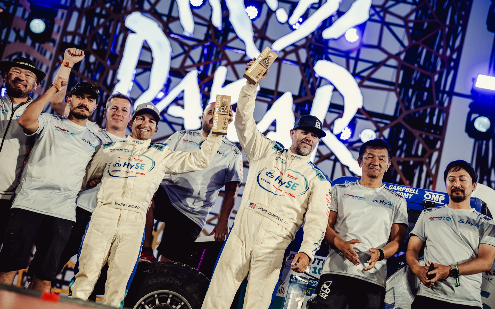 ダカールラリーに参加したHySE（技術研究組合水素小型モビリティ・エンジン研究組合）