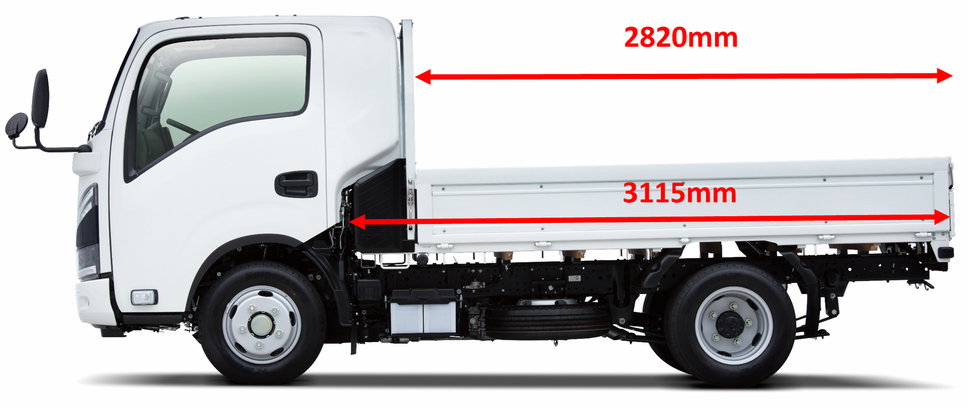 平ボディの荷台寸法
