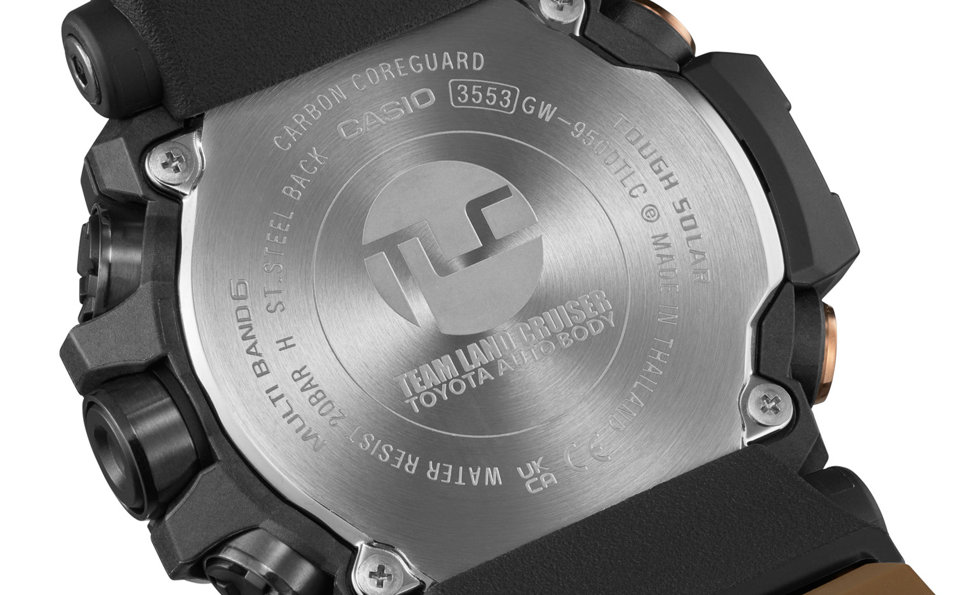 裏蓋のチームロゴ