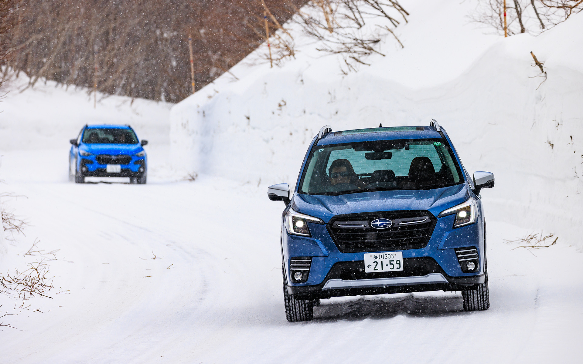 スバル「フォレスター」「クロストレック」を雪深い青森・酸ヶ湯で試乗