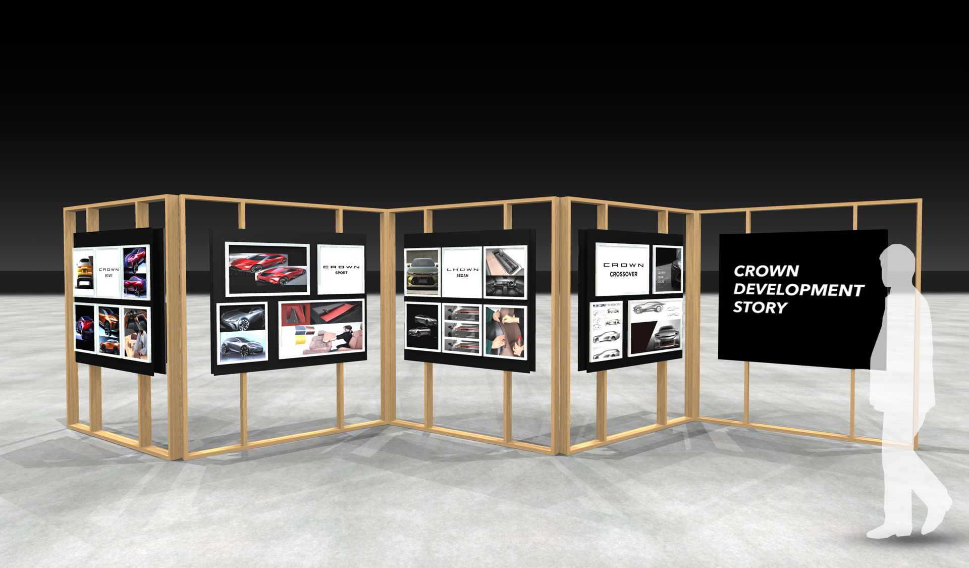 クラウン開発ストーリー展示（イメージ）