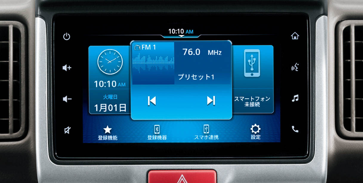 7インチディスプレイオーディオ（バックアイカメラ付ディスプレイオーディオ装着車）