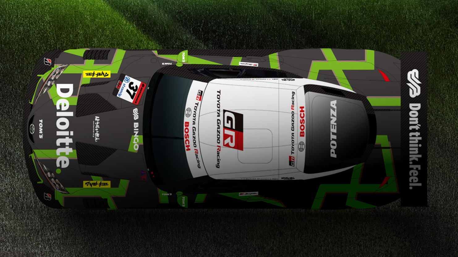 37号車のドライバー笹原右京選手とジュリアーノ・アレジ選手と2名のチームアテンダント