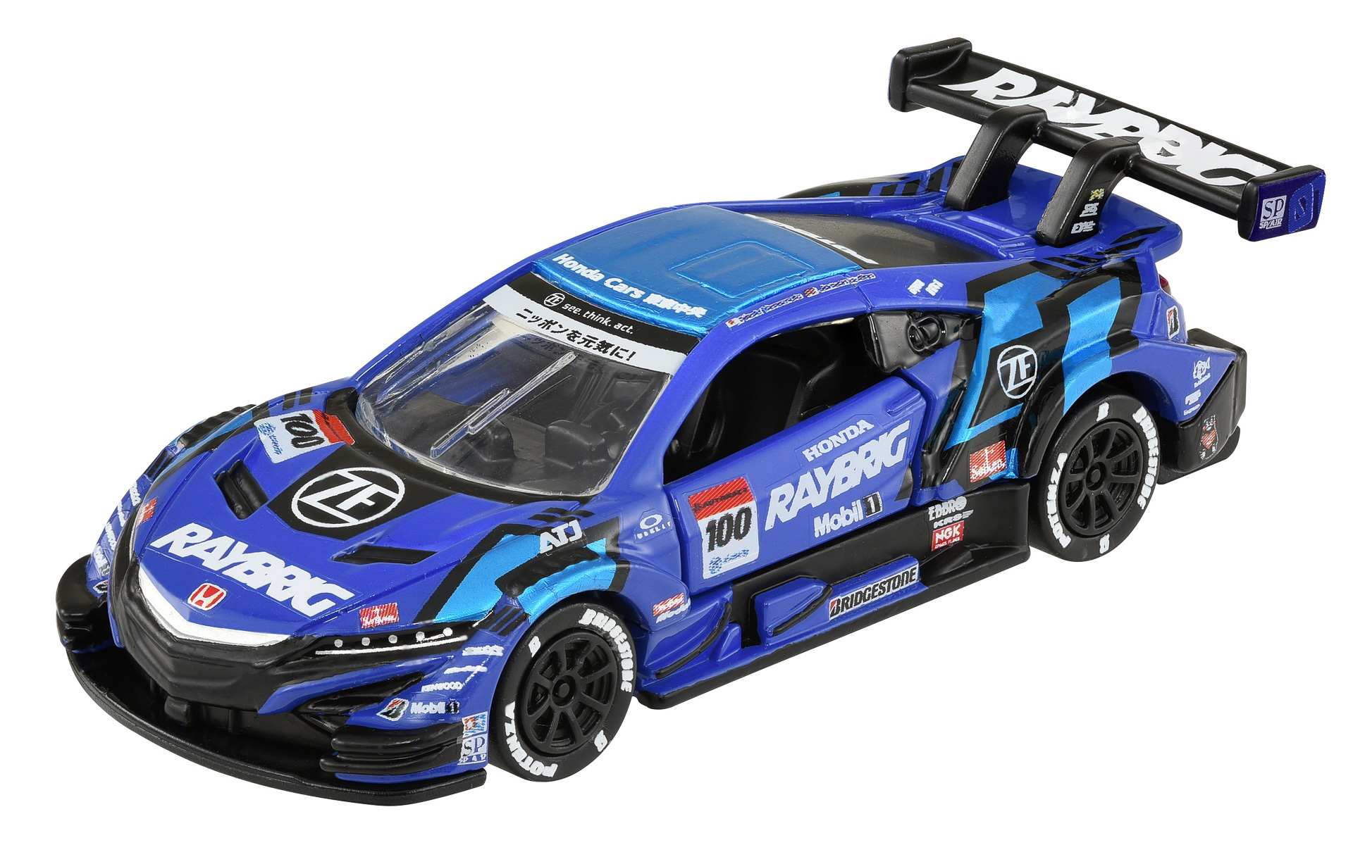 トミカプレミアムRacing「レイブリックNSX-GT」。商品サイズは32×20×79mm（幅×高さ×奥行き）