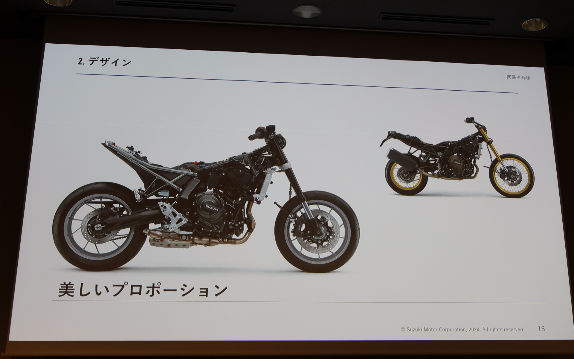 ストリップ状態で美しいプロポーションを実現させた