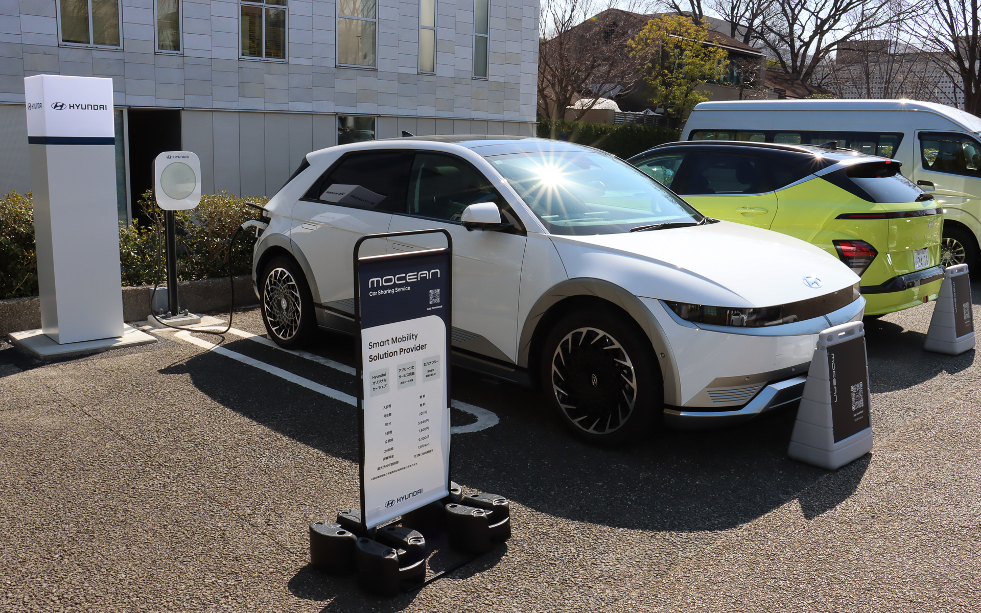 「SHARE LOUNGE」のブースとして利用されるヒョンデのBEV（バッテリ電気自動車）「アイオニック 5」