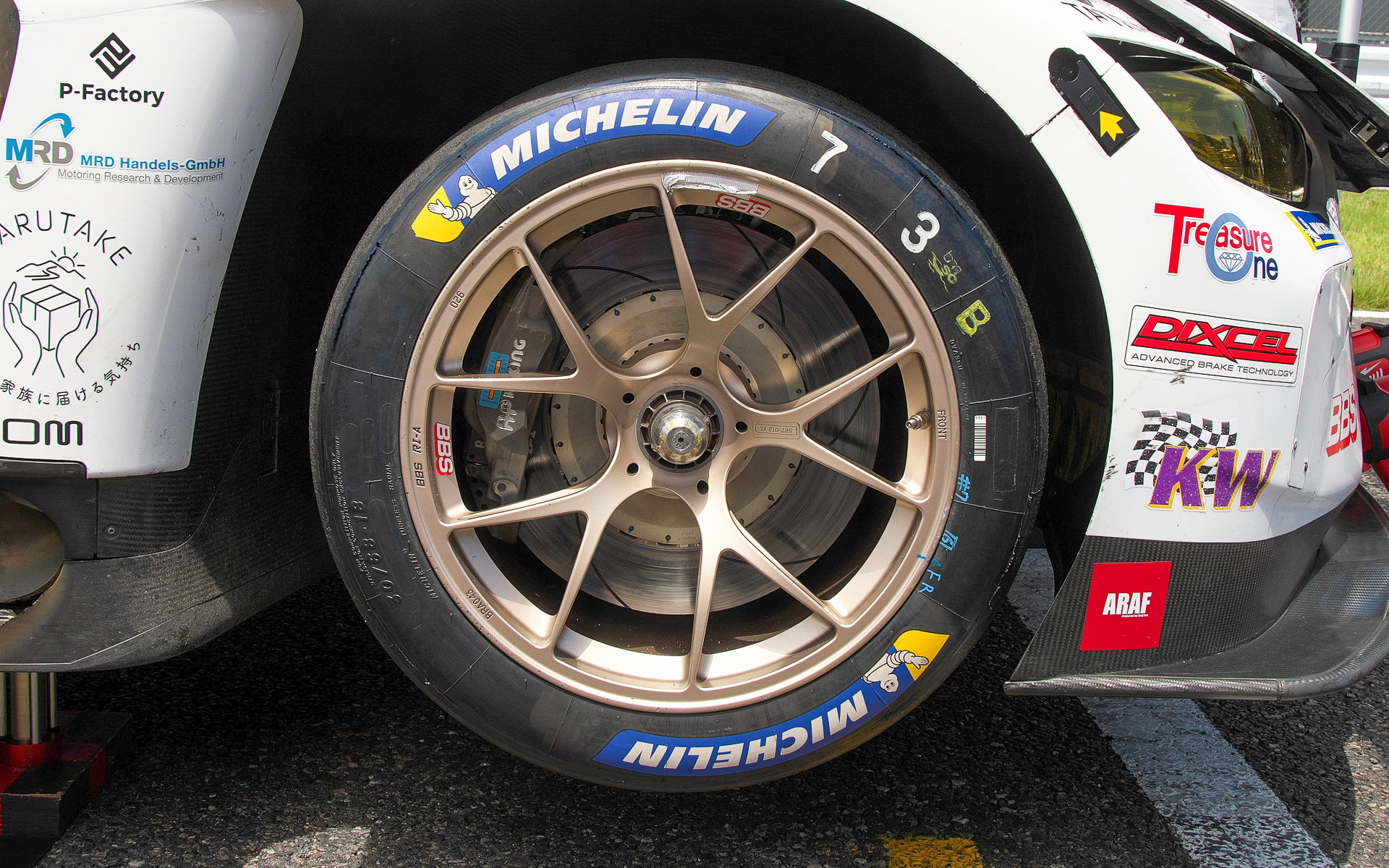 GT300クラスに供給するミシュランタイヤ（写真は2023年シーズンのもの）