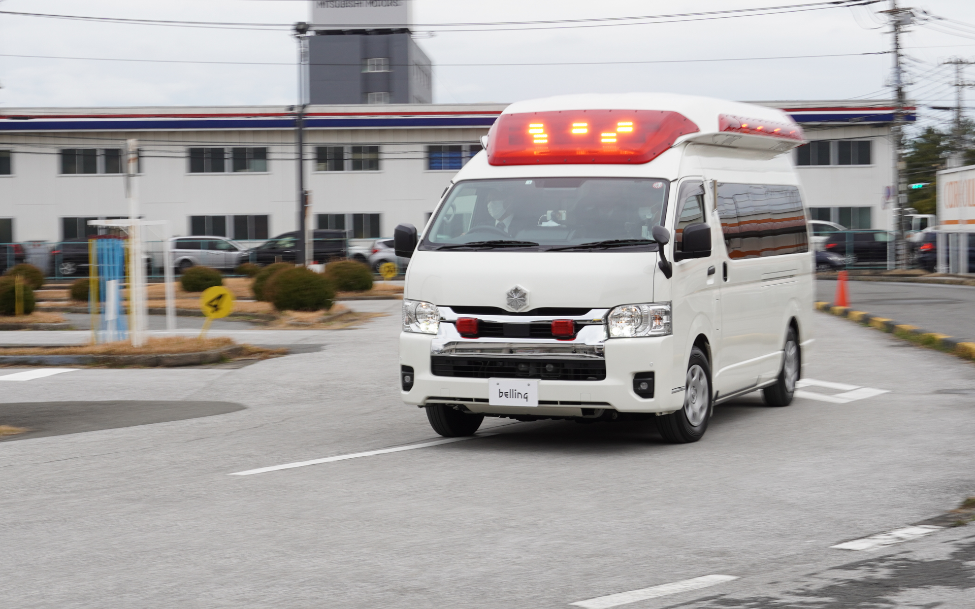 ベルリングの救急車「C-CABIN」で講習を実施した