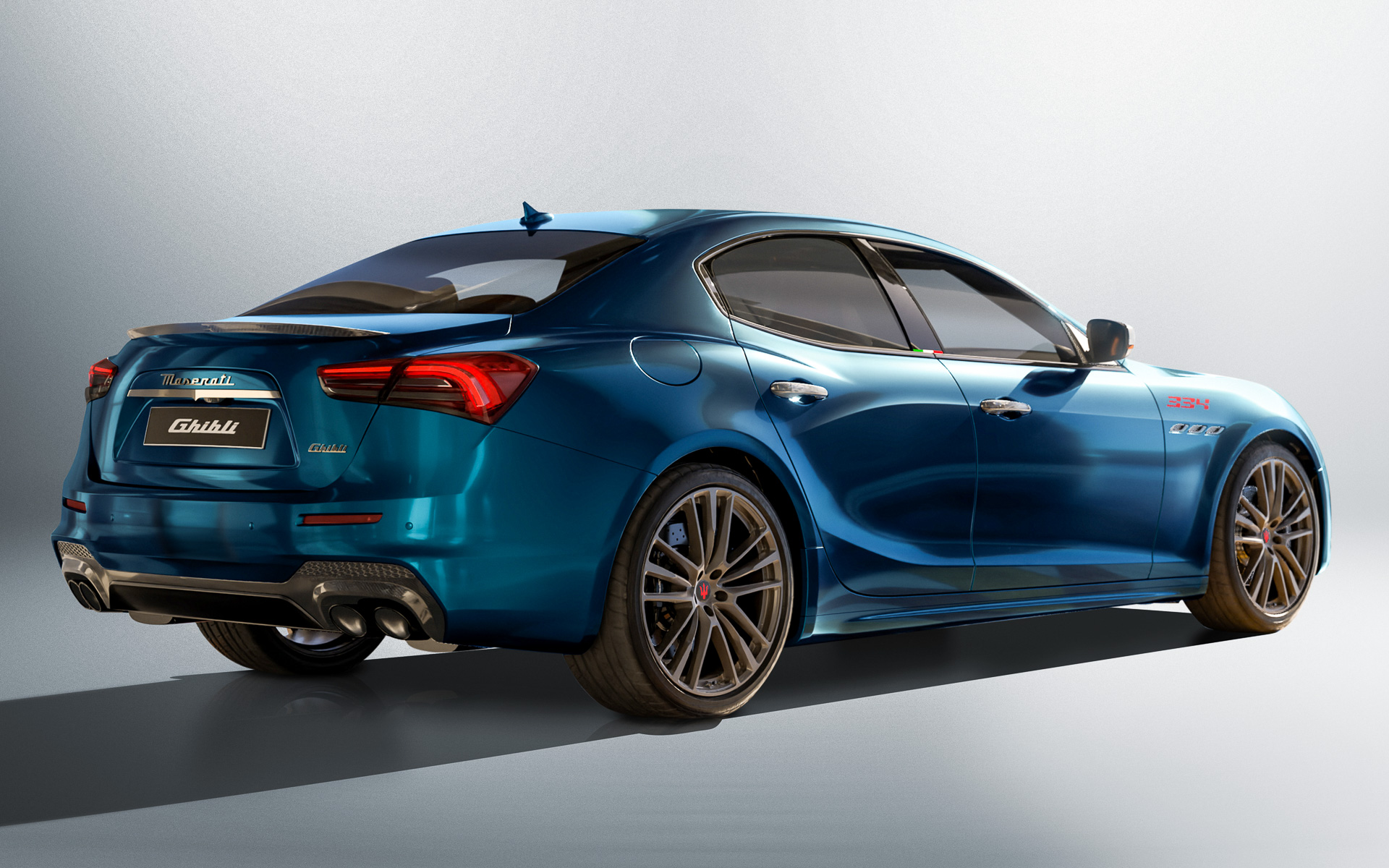 ギブリ 334ウルティマ。ボディカラーは「ペルシャ・ブルー」のみの設定