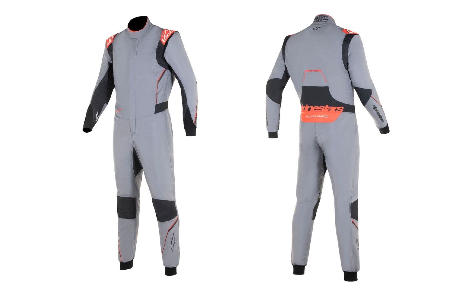 2024年新作モデルの「HYPERTECH V3スーツ」。オートレーシングスーツシリーズのなかでは頂点のモデルで、各部の軽量化を徹底した最軽量スーツ。フィット感はアスリートスリムながら動きやすい作り。カラーは3タイプ。価格は32万8900円