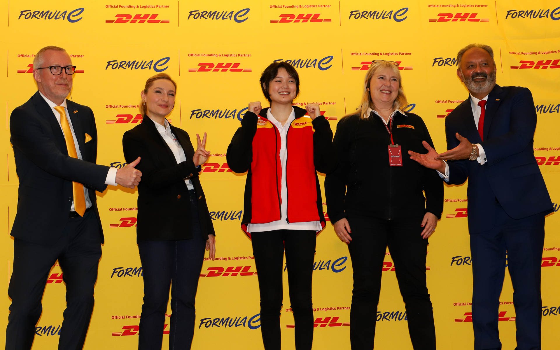 フォーミュラEの開幕に合わせ、DHLが記者発表会を開催